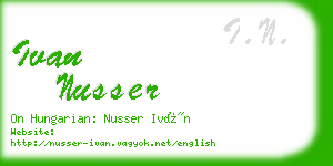 ivan nusser business card